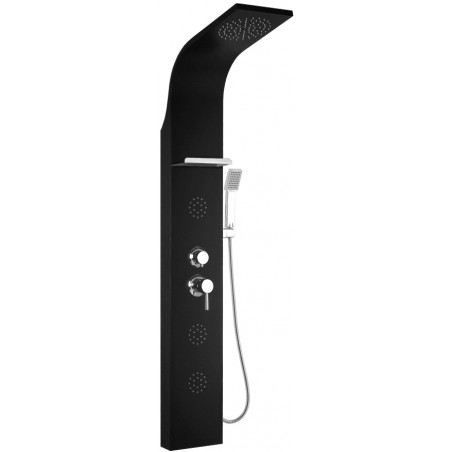 Mexen Borg panou de duș, negru - 7615-03-70