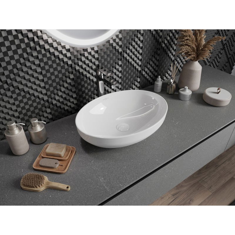 Mexen Cornelia lavoar pe blat 50 x 37 cm, alb - 21885000