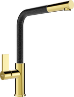 Mexen Flora baterie de bucătărie, aurie/neagră cu pete - 670401-75