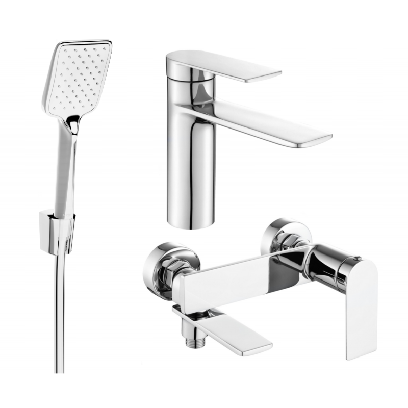 Mexen Zero R62 set de baie, crom - 71103R62-00