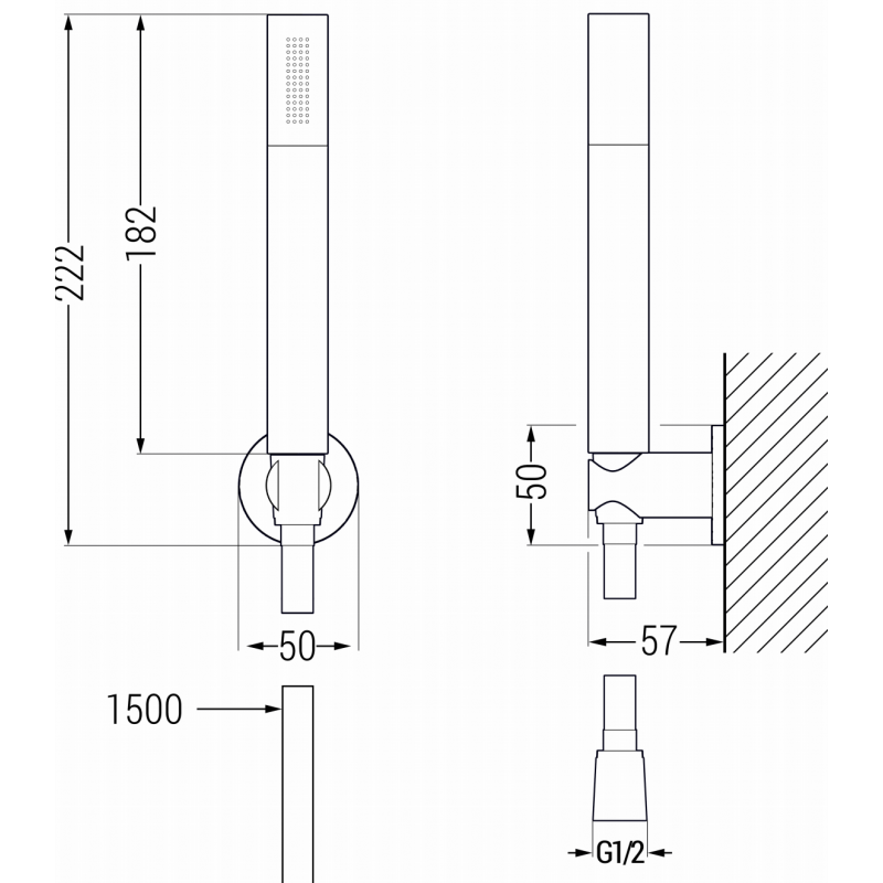Mexen Zero Set de baie R70, crom - 71103R70-00