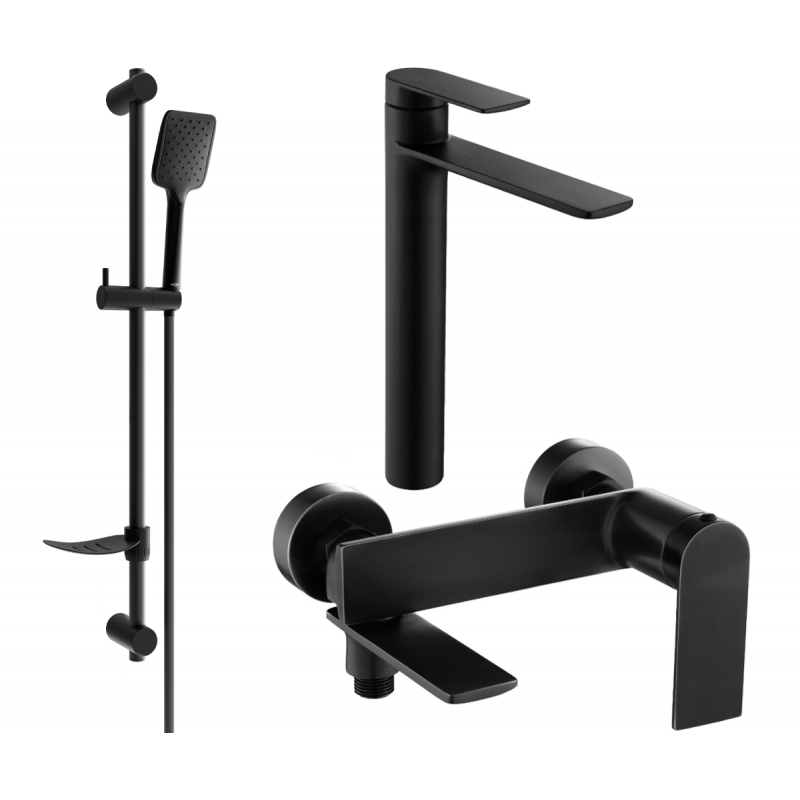 Mexen Zero DF62 set de baie, negru - 7113DF62-70