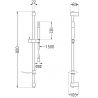 Mexen Zero DF70 set cadă, Neagră - 7113DF70-70