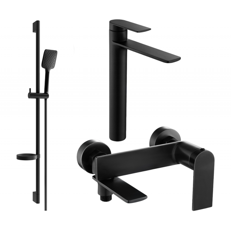 Set cadă Mexen Zero DS62, negru - 7113DS62-70