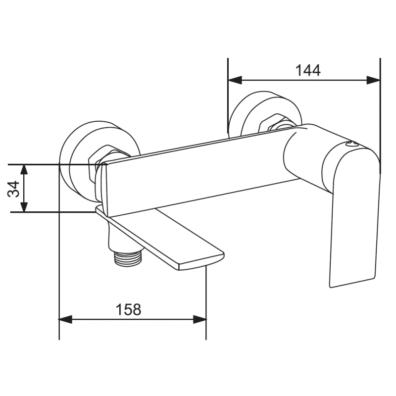 Mexen Zero Set cadă R02, negru - 71113R02-70