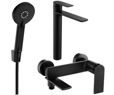 Mexen Zero R40 fürdőkád készlet, fekete - 71113R40-70