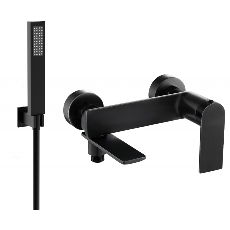 Mexen Zero R02 baterie cadă cu set de duș, negru - 7113R02-70