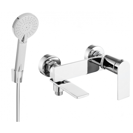 Mexen Zero Baterie baie R40 cu set de duș, crom - 7113R40-00