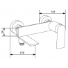 Mexen Zero R70 baterie cadă cu set pentru duș, Crom - 7113R70-00