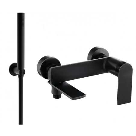 Mexen Zero R70 baterie cadă cu set pentru duș, Neagră - 7113R70-70