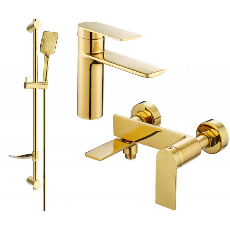 Mexen Zero DF62 set pentru cadă, auriu - 71103DF62-50