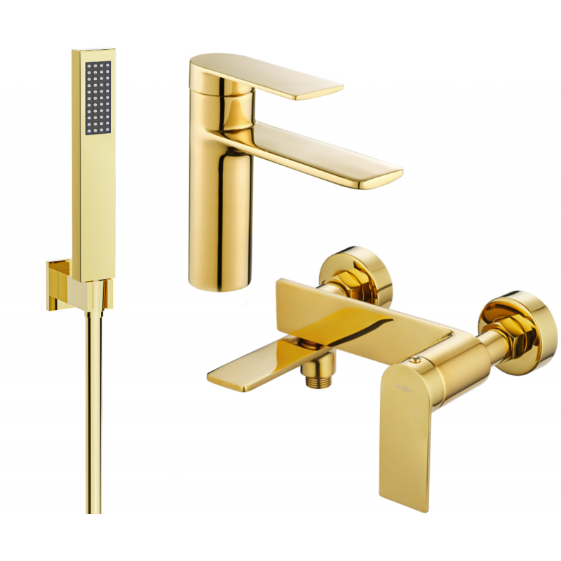 Mexen Zero R02 set de baie, aurit - 71103R02-50
