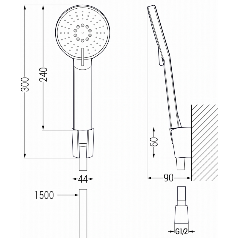 Mexen Zero R40 fürdőkád készlet, arany - 71103R40-50