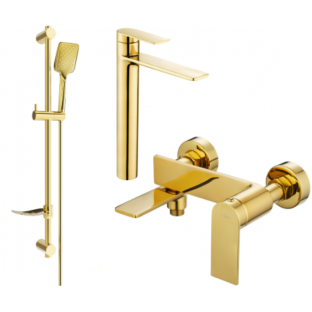 Mexen Zero DF62 set de baie, auriu - 7113DF62-50
