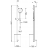 Mexen Zero DQ40 set cadă, Aurie - 7113DQ40-50