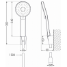 Mexen Zero R40 baterie cadă cu set pentru duș, Aurie - 7113R40-50