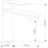 Mexen Royo DF40 zuhany szett, Fekete - 72204DF40-70