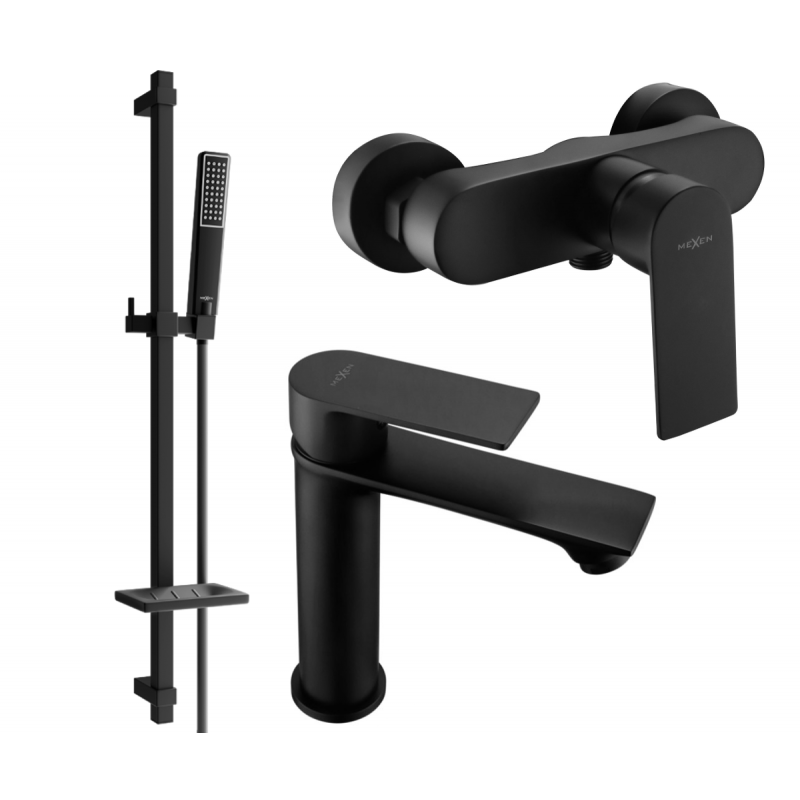 Mexen Royo Set de duș DQ72, negru - 72204DQ72-70