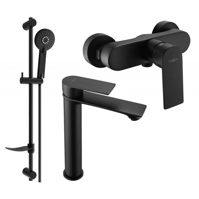 Mexen Royo DF40 zuhanykészlet, fekete - 72214DF40-70