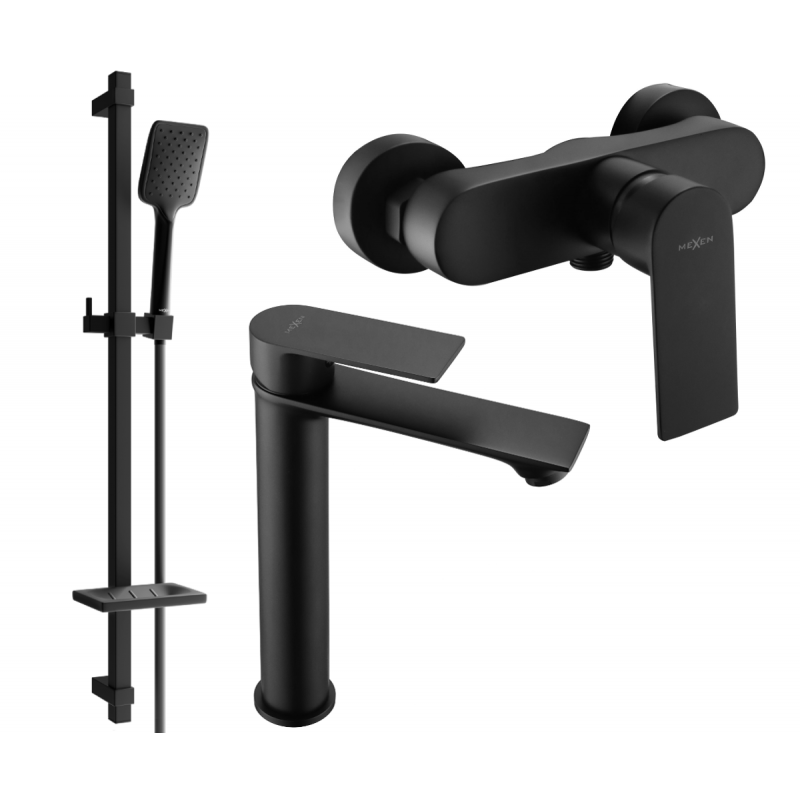 Mexen Royo DQ62 zuhanykészlet, fekete - 72214DQ62-70