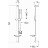 Mexen Fabia DB72 zuhany szett, Fekete - 746504DB72-70
