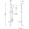 Mexen Fabia DB62 zuhany szett, Fekete - 746504DB62-70