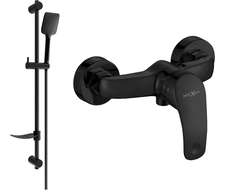 Mexen Fabia DF62 zuhany csaptelep zuhanykészlettel, fekete- 74654DF62-70