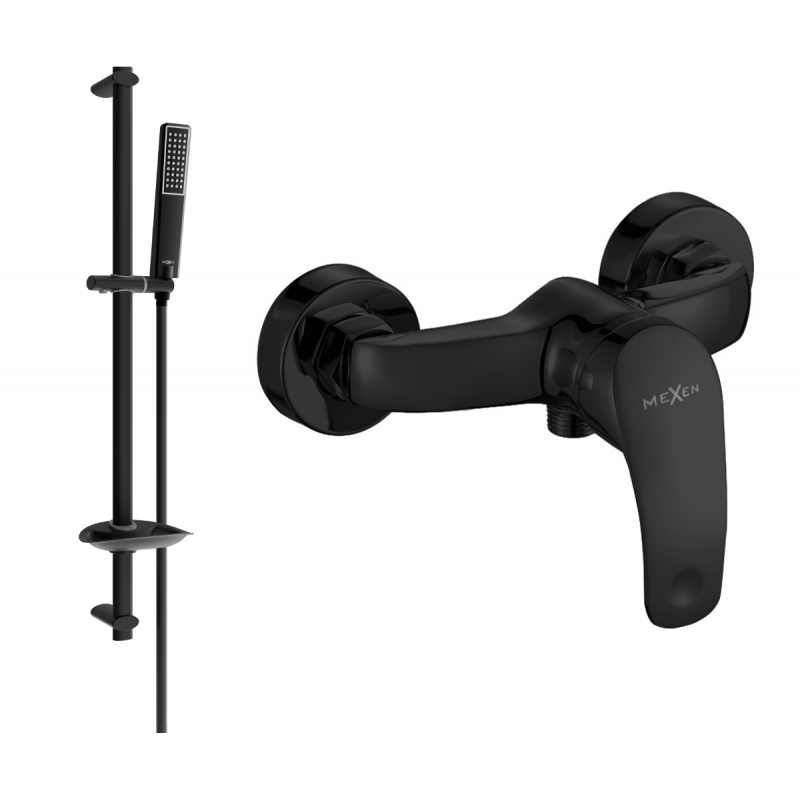 Mexen Fabia DB72 baterie de duș cu set de duș, negru - 74654DB72-70