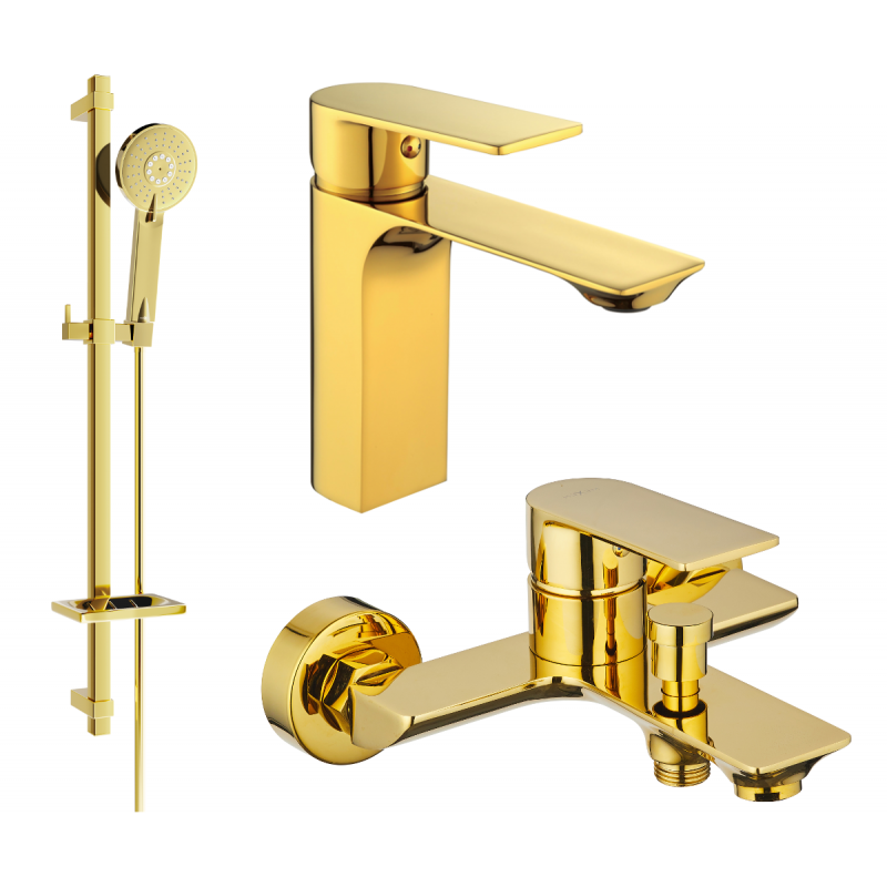 Mexen Alexa DQ40 set de baie, auriu - 71203DQ40-50