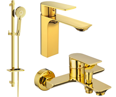 Mexen Alexa DQ40 set de baie, auriu - 71203DQ40-50