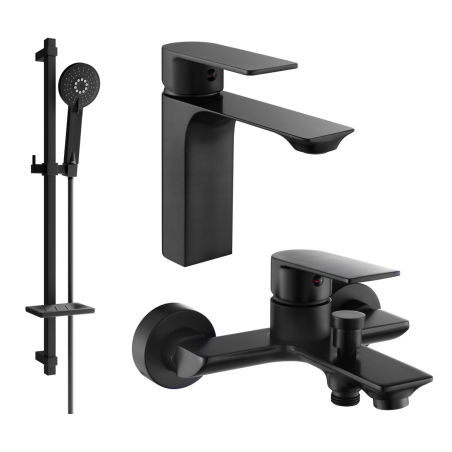 Mexen Alexa DQ40 set de baie, negru - 71203DQ40-70