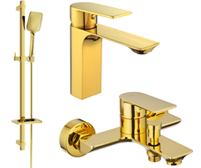 Mexen Alexa DQ62 set de baie, auriu - 71203DQ62-50