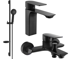 Mexen Alexa DS40 fürdőkád szett, fekete - 71203DS40-70