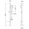 Mexen Alexa Set de duș DQ40, negru - 71204DQ40-70