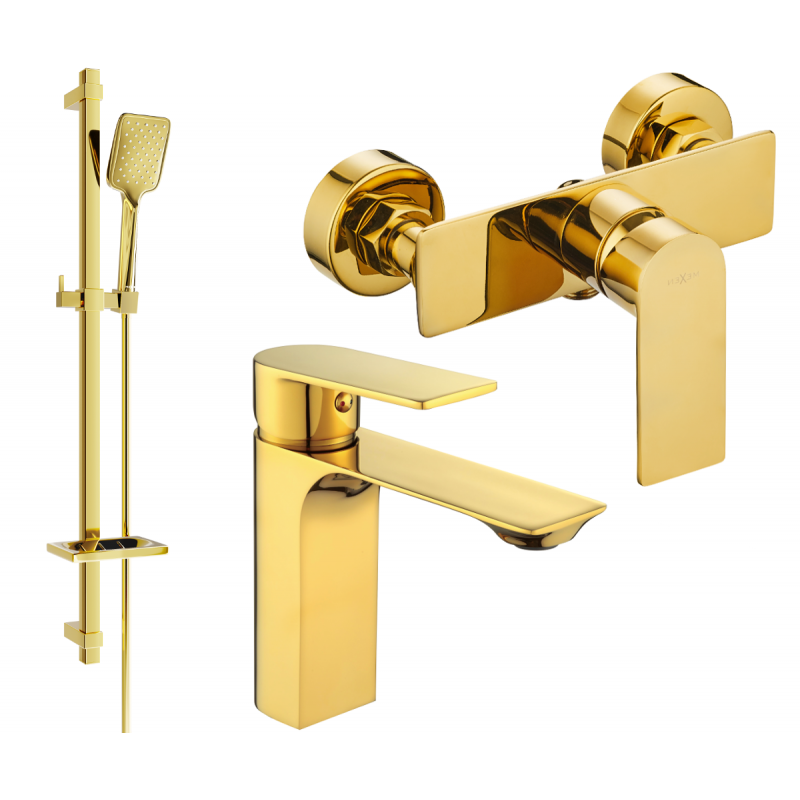 Mexen Alexa DQ62 set de duș, Aurie - 71204DQ62-50