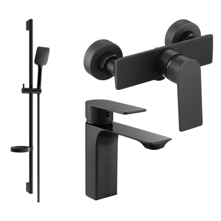 Set de duș Mexen Alexa DS62, negru - 71204DS62-70