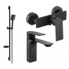 Set de duș Mexen Alexa DS62, negru - 71204DS62-70
