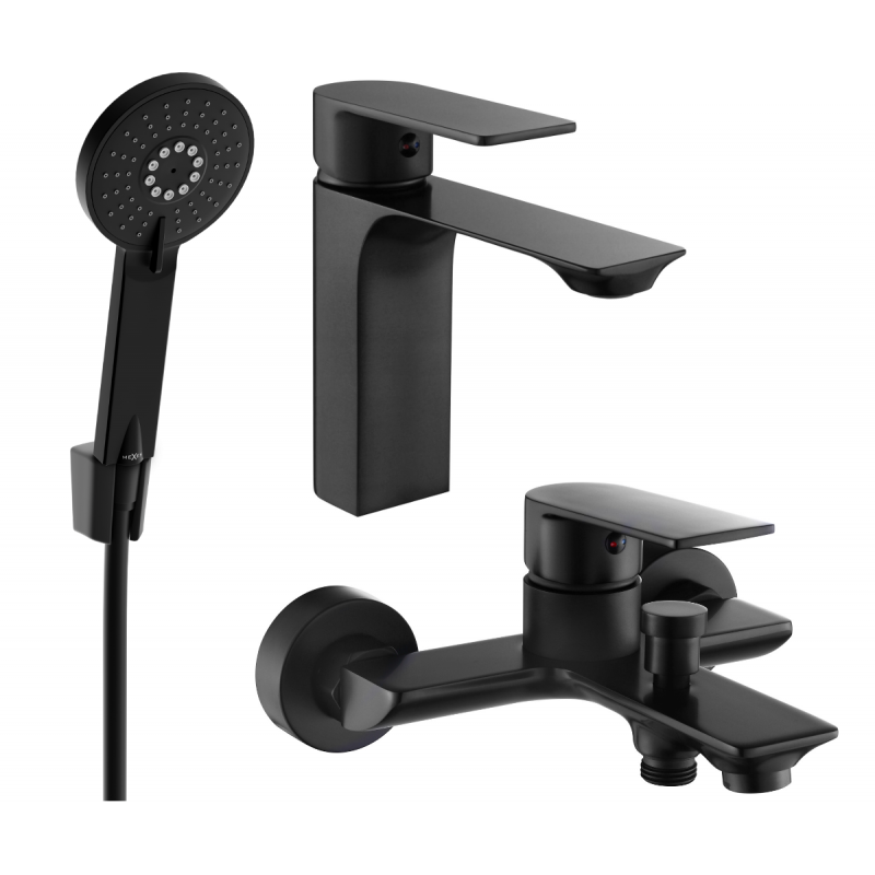 Mexen Alexa Set de baie R40, negru - 71203R40-70