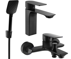 Mexen Alexa R62 fekete kád csaptelep készlet - 71203R62-70