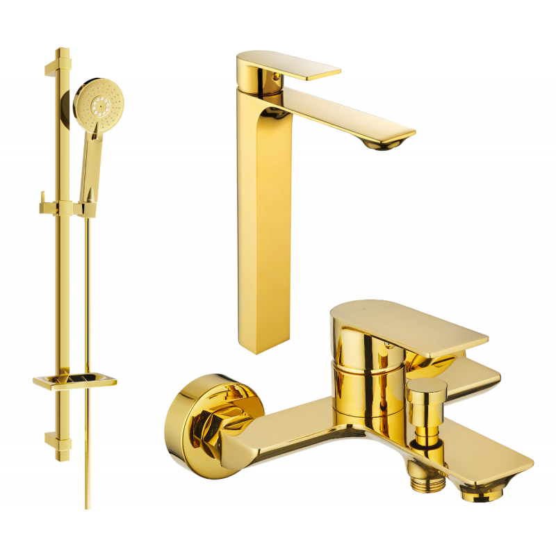 Mexen Alexa DQ40 set cadă, auriu - 71213DQ40-50