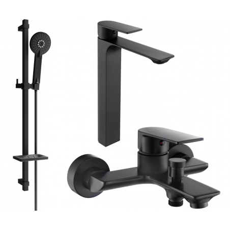Mexen Alexa DQ40 set pentru cadă, negru - 71213DQ40-70