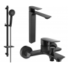 Mexen Alexa DQ40 set pentru cadă, negru - 71213DQ40-70