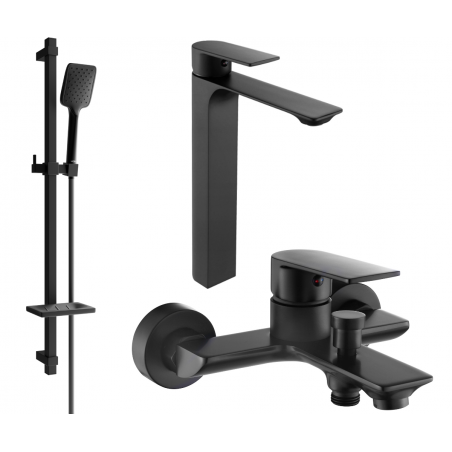 Mexen Alexa DQ62 set cadă, negru - 71213DQ62-70
