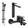 Mexen Alexa Set de baie DQ62, negru - 71213DQ62-70