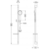 Mexen Alexa DS40 set pentru cadă, negru - 71213DS40-70