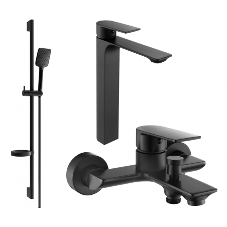 Mexen Alexa DS62 set pentru baie, negru - 71213DS62-70