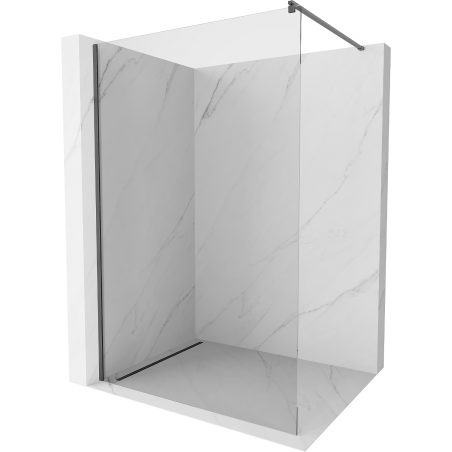 Mexen Kioto Walk-in zuhanyfal 60 x 200 cm, áttetsző 8 mm, gun gray kefélt - 800-060-101-66-00