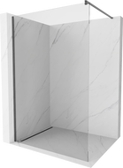 Mexen Kioto perete de duş Walk-in 100 x 200 cm, transparent 8 mm, gri armat - 800-100-101-66-00