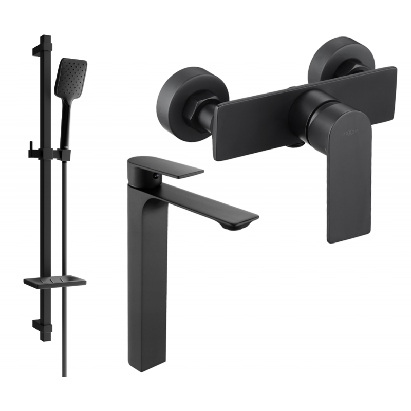 Mexen Alexa DQ62 set de duș, negru - 71214DQ62-70