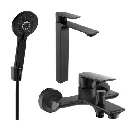 Mexen Alexa R40 set de baie, negru - 71213R40-70